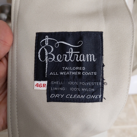 Vintage Men's Bertram All-Weather Tailored Coat Faux-fur lining Sz 46R - Picture 3 of 5